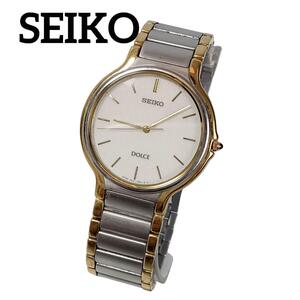 【即決 稼働 良品】1203-5 綺麗 SEIKO DOLCE セイコードルチェ メンズ 腕時計 稼働 5E31 6A30