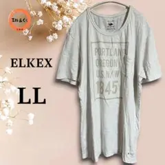 エレケクス　メンズ　半袖Tシャツ　ポケット　オフホワイト系　XXL