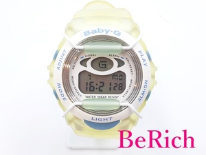 カシオ CASIO G-SHOCK Baby-G 腕時計 BGM-100 白 ホワイト 文字盤 SS 樹脂 ブレス ロゴ デジタル クォーツ ベイビージー【中古】ht4691