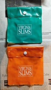 レア【VIRGINIA SLIM たばこケース 2つ】バージニアスリム たばこケース 限定品 当時物 アメリカ アメリカ雑貨 葉たばこ 葉たばこ入れ