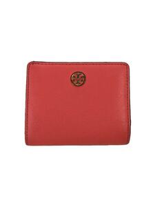 TORY BURCH◆2つ折り財布/レザー/ピンク/レディース/1000568/使用感アリ