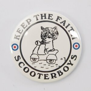 Button badge 54mm scooter cat 缶バッジ スクーターキャット Vespa Lambretta ベスパ ランブレッタ 50S 100 ET3 GTR RALLY PX200E 160GS