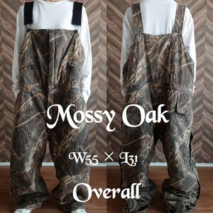 MOSSY OAK リアルツリーオーバーオール中綿裏地付 古着/実寸W55L31【YOA1372】