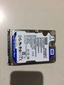 中古品 WESTERN DIGITAL WD Scorpio Blue WD5000BEVT 500GB S-ATA接続 現状品