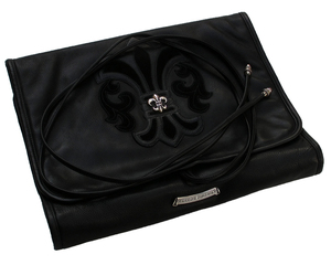 CHROME HEARTS BS FLEUR BLACK LEATHER & SUEDE BAG クロムハーツ BSフレア　バッグ