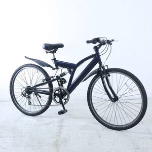 美品！MYPALLAS マイパラス 26インチ クロスバイク 自転車 CT435mm シマノRevoShift 6段変速 リアサス○981h14