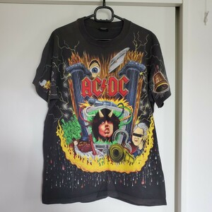 90s AC/DC 総柄 Tシャツ ROLLING STONES LED ZEPPELIN OZZY OSBOURNE NIRVANA SONIC YOUTH RED HOT CHILI PEPPERS BJORK AEROSMITH SADE 