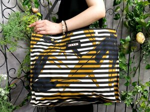 ●超美品●新品同様●MARNI マルニ●キャンバス カーフ レザー 本革●ショルダー バッグ●マルチカラー●G金具●斜め掛け●A4●Js47447