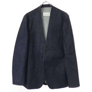 Maison Margiela10 メゾン マルジェラ Colourless Jacket デニムノーカラージャケット S30BN0395 ネイビー 48 IT0CTDSOJ9WO