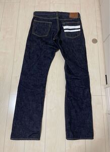 ★ 桃太郎ジーンズ 出陣 15.7oz スリムストレートジーンズ MOMOTARO JEANS 日本製 0206SPZ W34 中古美品★