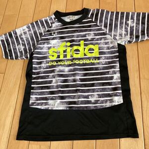 sfida☆☆半袖Tシャツ　ボーダー フットサル サッカー メンズ　Mサイズ