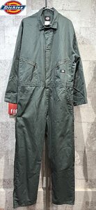 ディッキーズ 定番 長袖 ツナギ オリーブ XL Dickies オールインワン 作業服