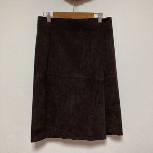 美品　UNTITLED アンタイトル 巻き ラップ スカート size2/こげ茶色◇■ レディース