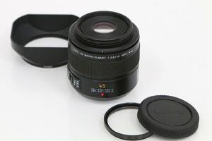 美品｜パナソニック LEICA DG MACRO-ELMARIT 45mm F2.8 ASPH. MEGA O..I..S. H-ES045 CA01-C331-2R2A