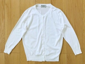 【良品】JOHNSMEDLEY＊カーディガン＊白＊S＊英製