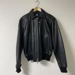 STUSSY LEATHER FLIGHT JACKET