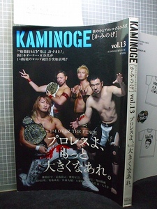 同梱OK∞◆KAMINOGEかみのげ13(2013年)中邑真輔&オカダカズチカ&棚橋弘至&桜庭和志/新日本プロレス/前田日明/武藤敬司/蝶野正洋