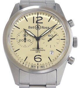 ★ギャラ付！美品！Bell＆Ross ベル＆ロス ヴィンテージ クロノグラフ BR126 ORIGINAL BEIGE BRV-126-BE-ST/SST 自動巻き メンズ★