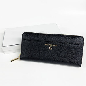 1円～！【75411BS】新品・展示処分品　MICHAEL KORS マイケルコース　長財布　34H1GT9E8L　ロングウォレット　ラウンドジップ　黒