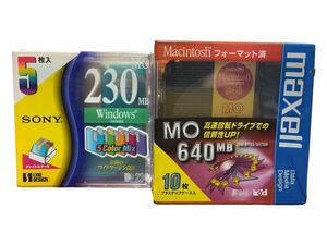 MO ディスク maxell マクセル 640MB 10枚 3.5型光磁気ディスク SONY ソニー 230MB 5枚 MA-M640.MAC.B10P 5EDM230CBDX