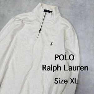 POLO RALPHLAUREN ハーフジップ トレーナー 長袖 プルオーバー ラルフローレン メンズ　XL LL