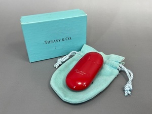 ティファニー TIFFANY＆Co. ELSA PERETTI エルサペレッティ ビーンズ オイルライター レッド USED美品