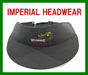 3IMPERIAL HEADWEARゴルフハット フリーサイズ 黒WILDHORSE