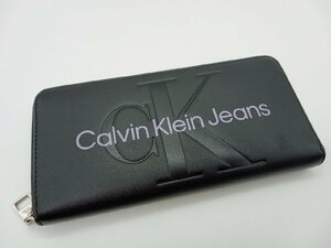 [15B-65-025] Calvin Klein Jeans カルヴァンクラインジーンズ 長財布 ロングウォレット ブラック