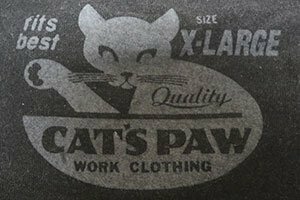 ST66キャッツポーCATS PAW古着ポケットTシャツXLビッグサイズTシャツVネックTシャツ黒系Tシャツ無地Tシャツ/オールド＆レトロスタイル