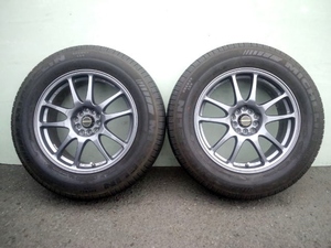 A-TECH SCHNEDER AX-52シュナイダーガンメタ社外アルミ +38 225/65R17 ミシュランハリアー CX-5 CX-8 CR-V RAV4 X-TRAIL OUTBACK ESCUDO NX