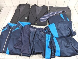 10og537/衣類■旭川市立中央中学校■男子学生服 ブレザー制服 JS・Mサイズ・体操服ジャージセット【h37】