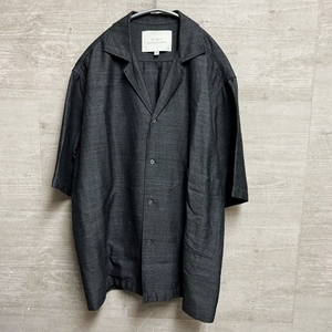 STUDIO NICHOLSON スタジオニコルソン SNM-020 SHORT SLEEVE COLLAR SHIRTS 半袖シャツ グレー sizeM 【中目黒b05】