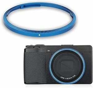 青い JJC 保護リング リコー Ricoh GR3 GRIII GRIII HDF アルミニウム合金 レンズデコレーションリン