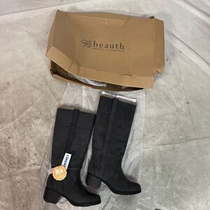 【ジャンク品】beauth ロングブーツ 。防水。消臭、抗菌。Ｍサイズ