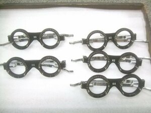 未使用、新同メガネ眼鏡等視力検査等のトライアルレンズフレーム5本　AA158