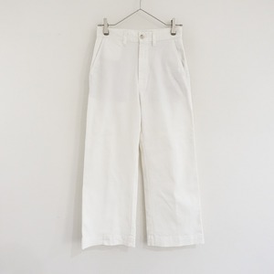 ポロラルフローレン Polo Ralph Lauren *Wide-Leg Chino Pants*0クロップド綿混ホワイト白ボトムス(4-2411-112)【31L42】