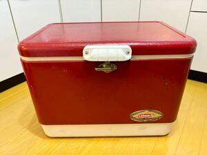 ☆コールマン Coleman★クーラーボックス☆スチールベルトクーラー 54QT レッド☆赤！！ アウトドア キャンプ バーベキュー 保冷