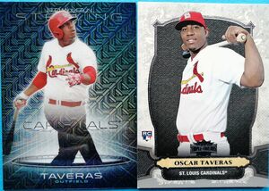 2枚セット Oscar Taveras STL 2013 Bowman Sterling Japan Ref /25 1st No.+ 2014 topps triple threads RC Rookie Card 二枚セット 