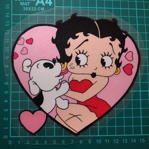 ヴィンテージ　アメリカ　レトロ　海外アニメ　bettyboop ベティー　bimbo ビン坊　犬　ハート　車　バイク　ステッカー　デカール　