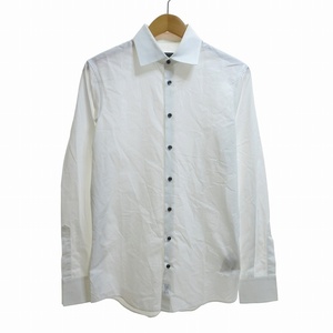 ディースクエアード DSQUARED2 ドレスシャツ カッタウェイシャツ ビジネス イタリア製 長袖 白 ホワイト 48 約Mサイズ ■GY19 メンズ