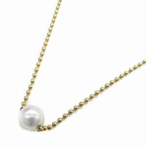 ミキモト パール ネックレス ブランドオフ MIKIMOTO K18（イエローゴールド） ネックレス K18 中古 レディース