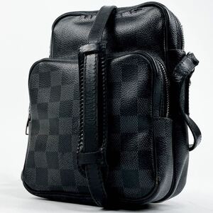 LOUIS VUITTON ルイヴィトン ショルダーバッグ アマゾン ダミエ グラフィット N41446 メンズ ブラック 黒 レム