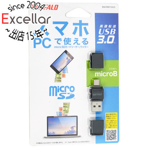 【ゆうパケット対応】BUFFALO バッファロー カードリーダー/ライター BSCRM110U3BK USB/microUSB microSD ブラック [管理:1000027119]