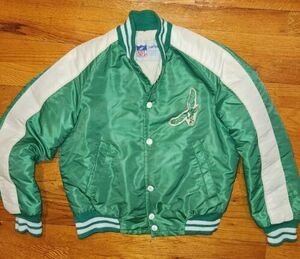 *WOW* VINTAGE Philadelphia EAGLES YOUTH 14 JACKET child kids football coat kelly 海外 即決