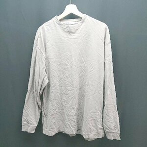 ◇ Steven Alan クルーネック 無地 シンプル 大人カジュアル 長袖 Tシャツ サイズXL ダークグレー レディース E