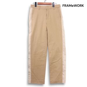 22AW★ FRAMeWORK フレームワーク 通年 ストレッチ♪ サイドライン チノ パンツ チノパン Sz.38 レディース 日本製　K4B01062_C#R