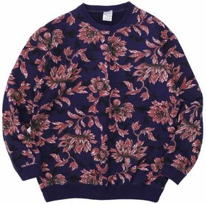 Calee Allover flower pattern crew neck 花柄クルーネックスウェット XL