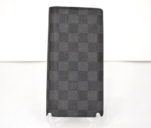 ルイヴィトン LOUIS VUITTON 長財布 ポルトフォイユ・ブラザ N62665 ダミエ・グラフィット TA1111 イニシャル入 → 2310LM012