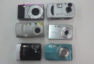 ●ジャンク デジカメ コンデジ RICOH OLYMPUS CASIO FUJIFILM SONY 6台セット 動作未確認 現状品 デジタルカメラ 不動 カシオ オリンパス