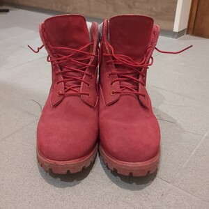 Timberland　レースアップブーツ/Kinetics ICON 6 PREMIUM BOOT/27cm/RED/レザー